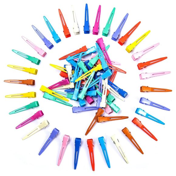 Accessories - Assorted Color Alligator Curl Clips 100 Pack Hair Styling Accessories